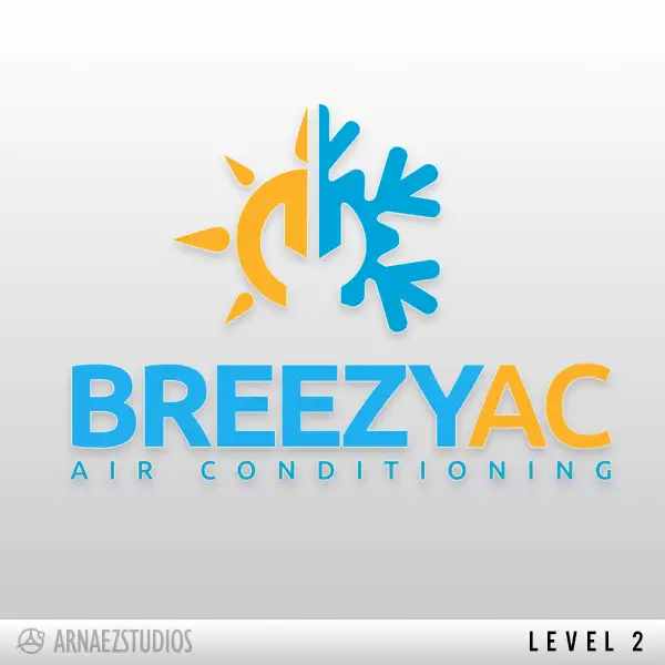 Concept logo design - BreezyAC by Arnaez Studios Miami
